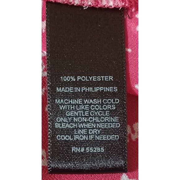 Express Blouse Tank Top Jr. Med. Sheer Lightweight Floral Feminine Handkerchief - Picture 5 of 8